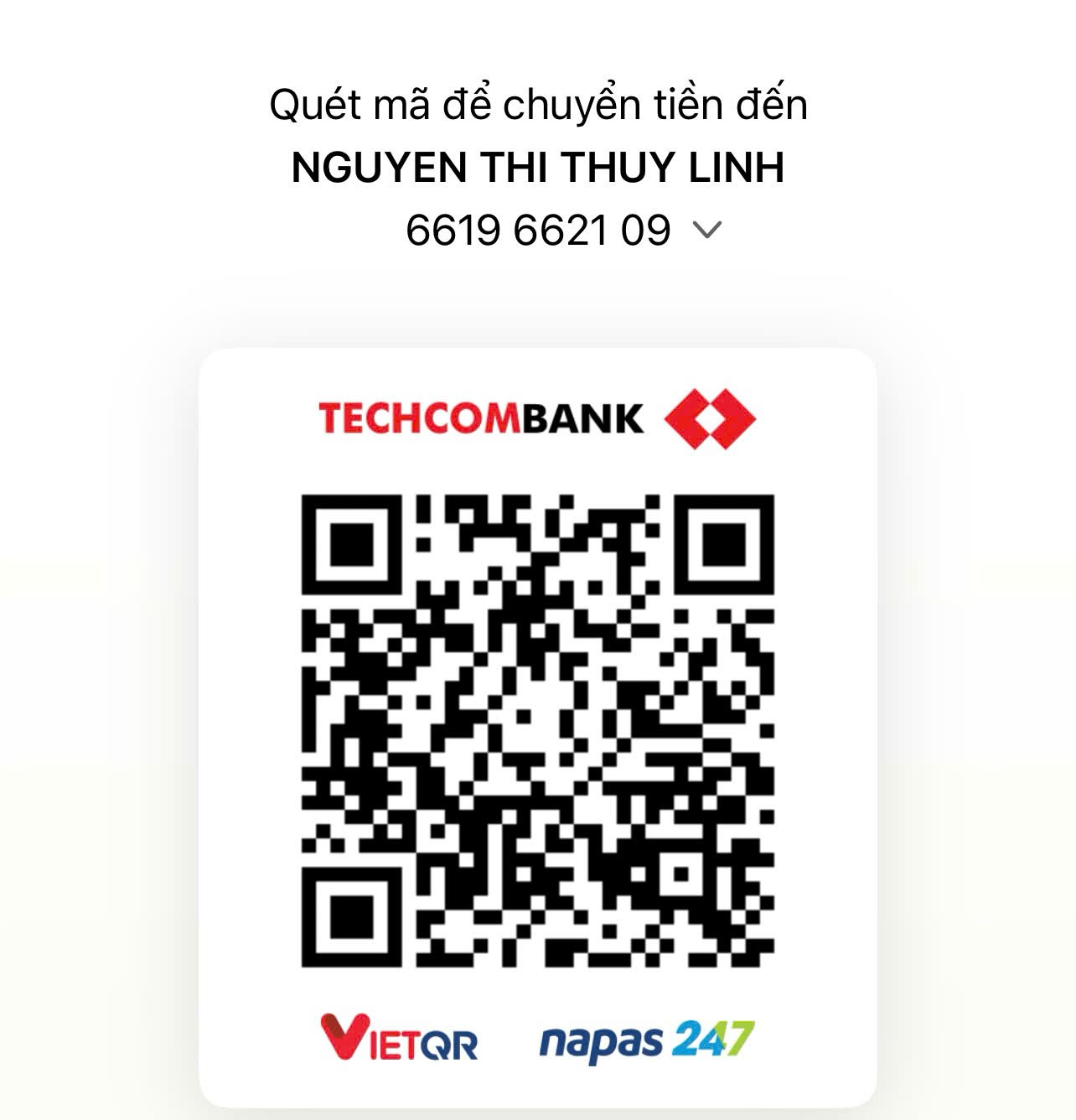 QR Chuyển khoản Techcombank