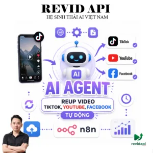 AI Agent Reup Video TikTok, YouTube, Facebook | n8n & RevidAPI