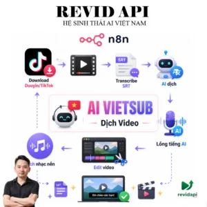 Workflow n8n Dịch Video Douyin Tự Động | Lồng Tiếng AI + Phụ Đề Việt