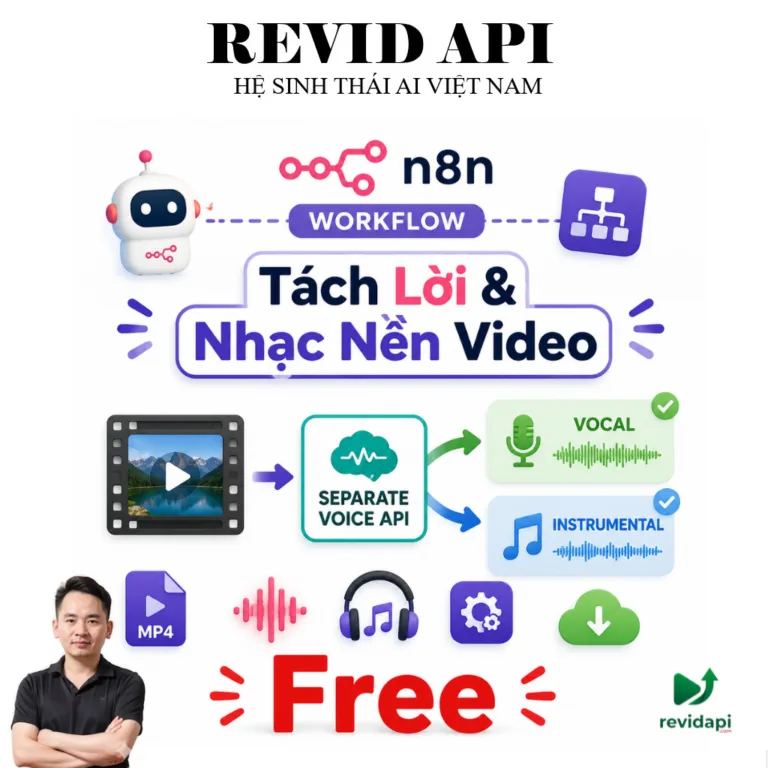 Workflow n8n Tách Lời & Nhạc Nền Video | API Separate Voice Miễn Phí