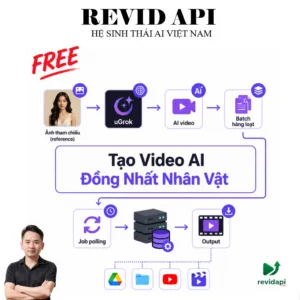 Workflow n8n Tạo Video AI Đồng Nhất Nhân Vật | Grok Ảnh Tham Chiếu Miễn Phí