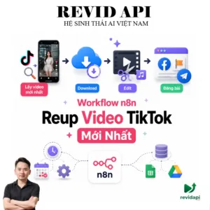 Workflow n8n Reup Video TikTok Mới Nhất | JSON + Google Sheet